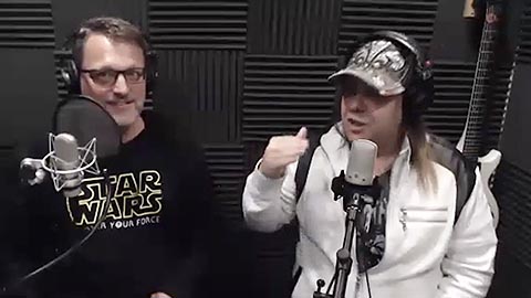 Steve Blum and Chuck Duran in the booth