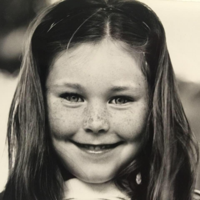 Black and White photo of Blumvox team member Trina as a young girl