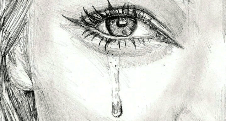 Drawing of Tears in Eye