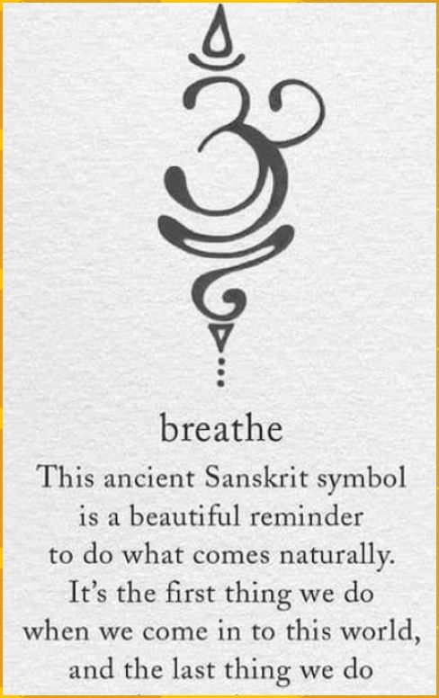 Ancient Sanskrit Symbol Reminding Us to Breathe
