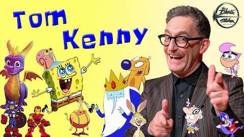 Banner of voice actor Tom Kenny with characters
