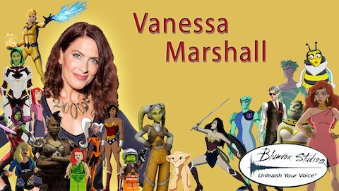 Banner image of voice actor Vanessa Marshall with popular characters