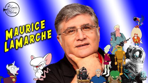 Banner of voice actor Maurice LaMarche with characters