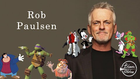 Banner of voice actor Rob Paulsen with characters