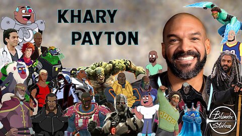 Banner of actor Khary Payton with characters