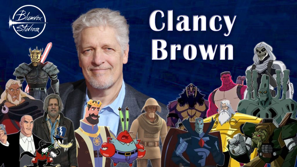 Banner of actor Clancy Brown with characters