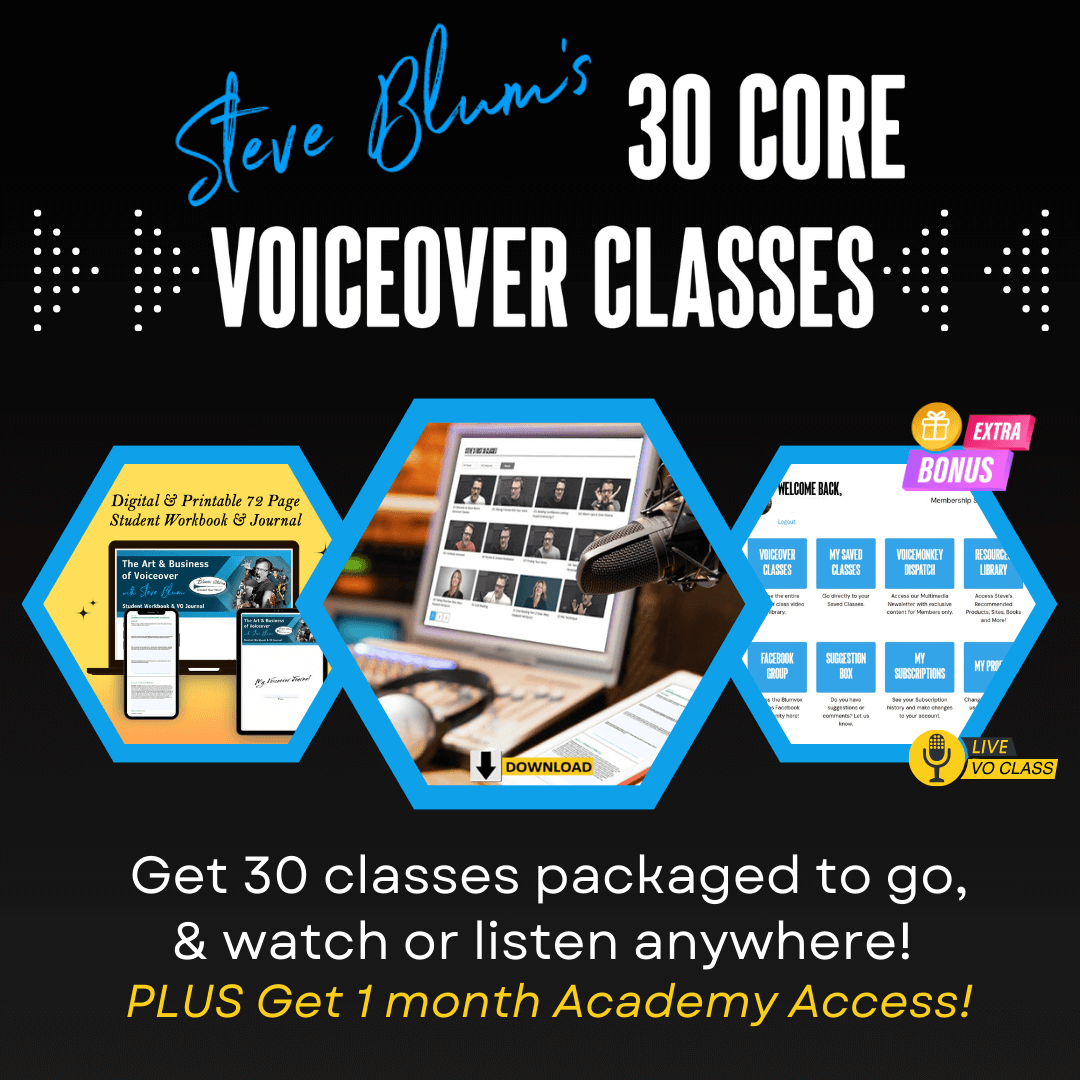 Steve Blum's 30 Core Voiceover Classes