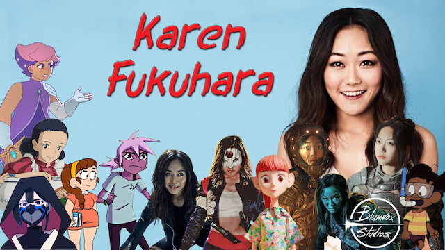 Banner Image of actor Karen Fukuhara with popular characters